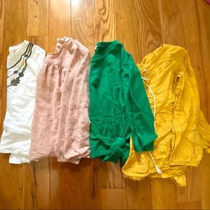 Bundle girl long sleeve shirts 5-6